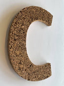 Bogstav / Tal i 2 cm. tyk kork (1 styk)