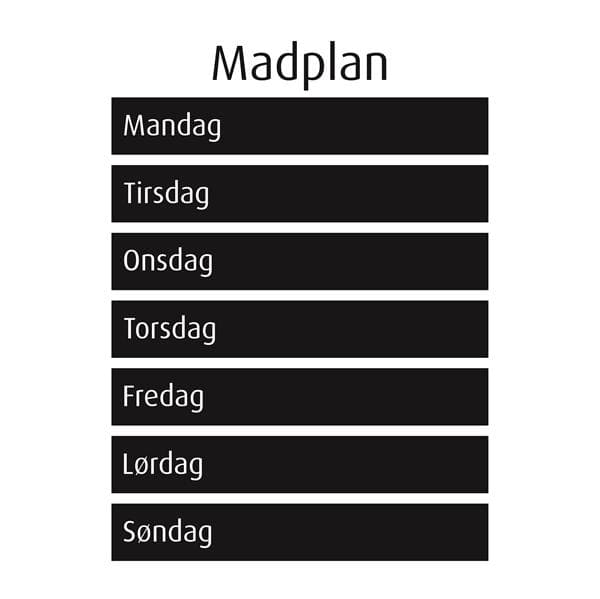 Tavlefolie Madplan - Signcom