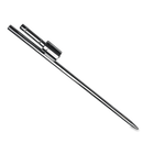 Jordspyd med spids ende og cylindrisk topsektion, designet til jordindføring, i metal.