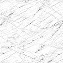 Hvid baggrund med mørke årer, der ligner naturlig marmor. Mat finish skaber en stenagtig udseende.