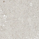 Gråt terrazzo mønster med hvide og grå prikker, tekstureret overflade med naturligt udseende.