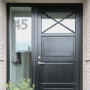 Husnummer i frosted folie - Signcom