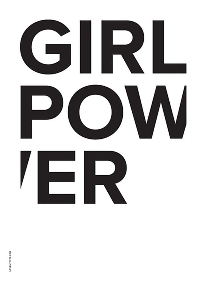 Girlpower hvid A5