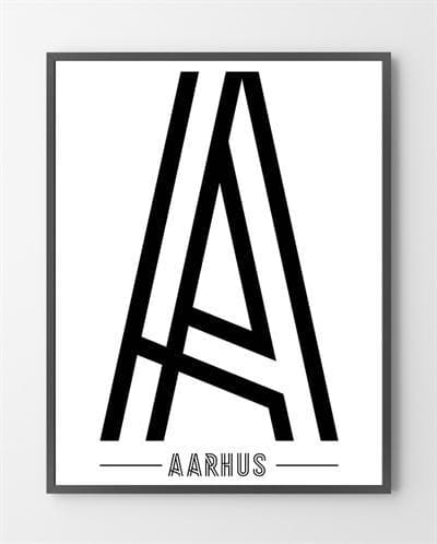 En Århus plakat er designet i Limited Edition a 100 stk. -  På dette foto er plakaten endnu ikke blevet præget.