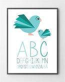 ABC plakater med "Turkis" er lavet i Limited Edition a 100 stk. -  På fotoet er ABC plakaten ikke præget.