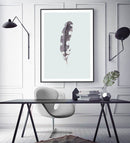 Heaven on 3rd Fjer blå 30x40