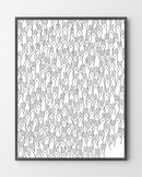 Børneplakater med kaniner er lavet i Limited Edition a 100 stk. -  På dette foto er børneplakaten endnu ikke præget.