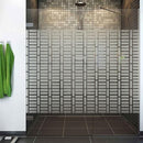 Sandblæst design til bruseniche T9  - 120 cm. - Signcom