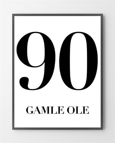 Danske plakater med "Gamle Ole" er lavet i Limited Edition a 100 stk. -  På dette foto er plakaten ikke blevet præget.