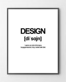 Design plakater til stuen lavet i Limited Edition a 100 stk. -  På dette foto er plakaten ikke blevet præget.
