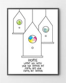 De fede plakater med Home er lavet i Limited Edition a 100 stk. -  På dette foto er plakaten ikke præget.