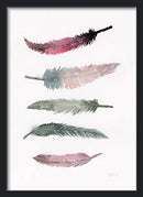 Fem røde fjer 30x40