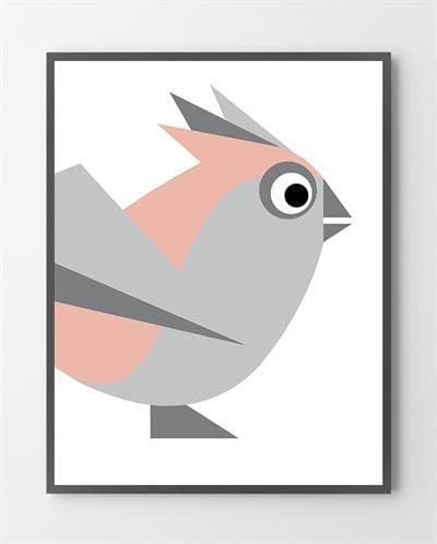 De flotte plakater med Birdy Cute er lavet i Limited Edition a 100 stk. -  På dette foto er plakaten endnu ikke præget.