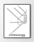 Grafiske plakater med "Copenhagen S-Train" er lavet i Limited Edition a 100 stk. -  På dette foto er plakaten ikke præget.