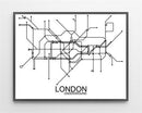 De grafiske plakater med "London Underground" er lavet i Limited Edition a 100 stk. -  På dette foto er plakaten ikke præget.