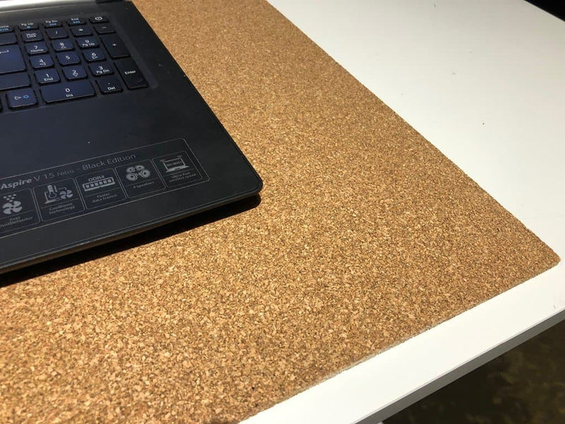 Stor kork mousepad, neutral 30x60 cm