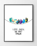 Plakat dekoration med Birdy på snor i Limited Edition a 100 stk. -  På dette foto er plakaten endnu ikke blevet præget.