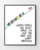 Et plakat design med Let Go er lavet i Limited Edition a 300 stk. -  På dette foto er plakaten endnu ikke blevet præget.