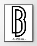 Et plakat design med "Barcelona" er lavet i Limited Edition a 100 stk. -  På dette foto er plakaten endnu ikke blevet præget.