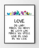 En plakat med Love er lavet i Limited Edition a 300 stk. -  På dette foto er plakaten endnu ikke blevet præget.