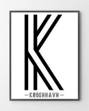 Plakat København er lavet i et design med Limited Edition a 100 stk. -  På dette foto er plakaten endnu ikke blevet præget.