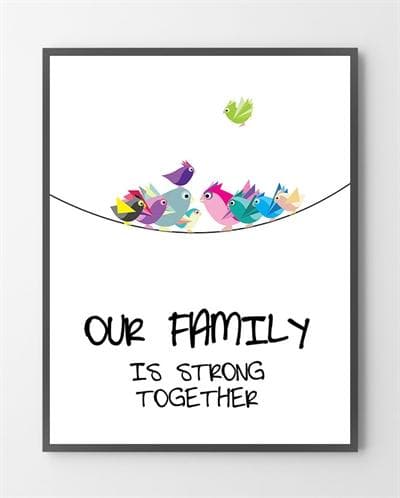 En plakat med Family Together er lavet i Limited Edition a 300 stk. -  På dette foto er plakaten endnu ikke blevet præget.