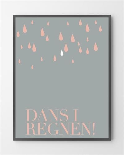 BY LUX plakat shop har lavet "Dans i regnen" i Limited Edition a 100 stk. -  På dette foto er plakaten ikke præget.