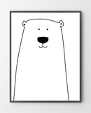 En plakat til børn med bjørn er lavet i Limited Edition a 100 stk. -  På dette foto er plakaten endnu ikke præget.