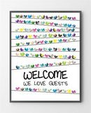 En plakat med Welcome er lavet i Limited Edition a 300 stk. -  På dette foto er plakaten endnu ikke blevet præget.