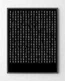 Denne plakat til hjemmet er lavet i Limited Edition a 100 stk. -  På dette foto er plakaten endnu ikke blevet præget.