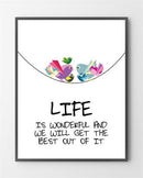 Plakater med Life is wonderful er lavet i Limited Edition a 100 stk. -  På dette foto er plakaten ikke blevet præget.