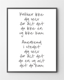 Plakater med Anerkendelse er lavet i Limited Edition a 100 stk. -  På dette foto er plakaten endnu ikke blevet præget.