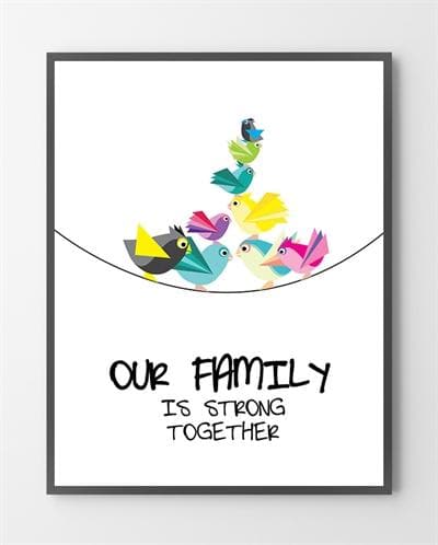 Plakater - Family Together - 30x40 cm.