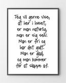 Plakater med Hjemmet er lavet i Limited Edition a 100 stk. -  På dette foto er plakaten endnu ikke blevet præget.