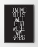 Plakater med Let go er lavet i Limited Edition a 100 stk. -  På dette foto er plakaten endnu ikke blevet præget.