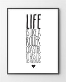 Plakater med Roller coaster er lavet i Limited Edition a 100 stk. -  På dette foto er plakaten endnu ikke blevet præget.