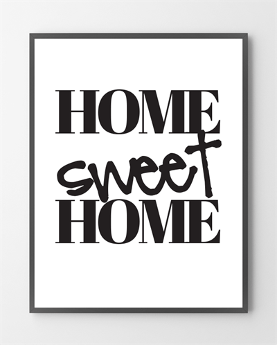 Plakater med Sweet Home er lavet i Limited Edition a 100 stk. -  På dette foto er plakaten endnu ikke blevet præget.