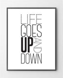 Plakater med Up and down er lavet i Limited Edition a 100 stk. -  På dette foto er plakaten endnu ikke blevet præget.