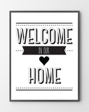 Plakater med Welcome home er lavet i Limited Edition a 100 stk. -  På dette foto er plakaten endnu ikke blevet præget.