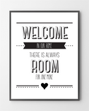 Plakater med Welcome er lavet i Limited Edition a 100 stk. -  På dette foto er plakaten endnu ikke blevet præget.