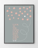 Plakater online med "Stars pastel" lavet i Limited Edition a 100 stk. -  På dette foto er plakaten endnu ikke blevet præget.