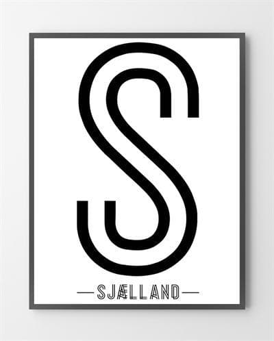 Plakater online med "Sjælland" der er lavet i Limited Edition a 100 stk. -  På dette foto er plakaten endnu ikke blevet pr...