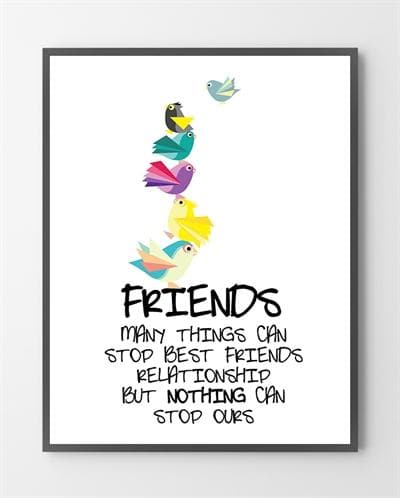 Plakater med Friends er lavet i Limited Edition a 100 stk. -  På dette foto er plakaten endnu ikke blevet præget.