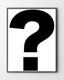 Plakatkunst med "Og?" er lavet i Limited Edition a 100 stk. -  På dette foto er plakaten endnu ikke blevet præget.