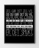 Plakatkunst med "Refleksion" er lavet i Limited Edition a 100 stk. -  På dette foto er plakaten ikke blevet præget.