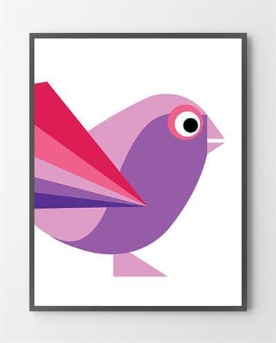 De populære plakater med Birdy Sweet er lavet i Limited Edition a 100 stk. -  På dette foto er plakaten ikke blevet præget.