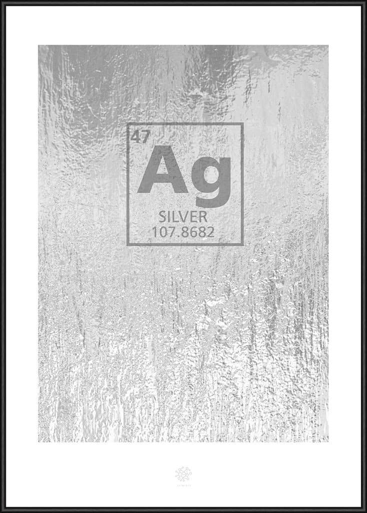 Elements Sølv 30x40