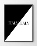 Sort hvid plakat der er lavet i Limited Edition a 100 stk. -  På dette foto er plakaten endnu ikke blevet præget.