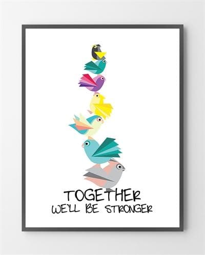 Plakater med Together er lavet i Limited Edition a 100 stk. -  På dette foto er plakaten endnu ikke blevet præget.