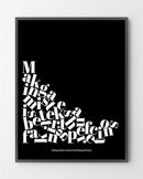 Vægplakater med "Making mistakes" er lavet i Limited Edition a 100 stk. -  På dette foto er plakaten endnu ikke blevet præ...